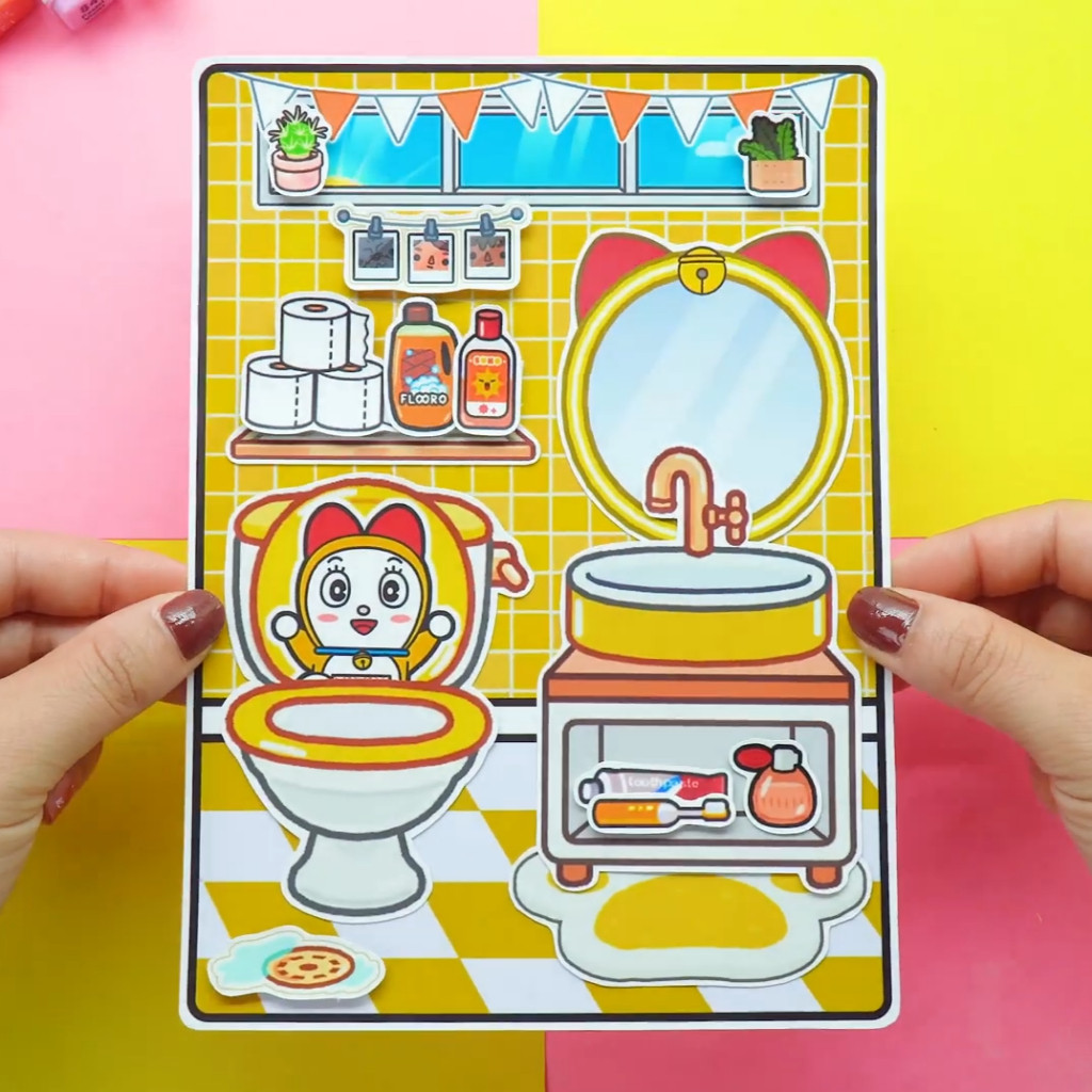 Học liệu toca DoreMi quite book đồ chơi bóc dán thông minh bằng giấy thủ công Đồ Chơi - Squishy - Kuromi - Đồ chơi giấy
