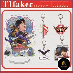 T1 faker LCK Móc Khóa Móc Khóa Hình Đồ Chơi Mô Hình Acrylic Dễ Thương Túi Mặt Dây Chuyền Móc Chìa Khóa Quà Tặng