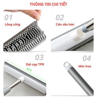 Cây Chà Sàn Chà Kính Nhà Tắm Bunnies Dễ Vệ Sinh Nhanh Khô Chà Sạch Vết Bẩn Tích Hợp Gạt Nước Bẩn, Có Móc Treo Tiện Lợi