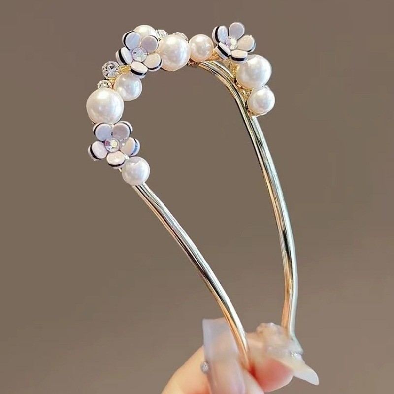 Mauropoli [Sẵn Sàng] Siêu Cổ Tích Camellia ~ Kẹp Tóc Ngọc Trai Hình Chữ u Kẹp Tóc Nữ Retro Đầu Lưng Kẹp Tóc Phụ Kiện Tóc Phong Cách Mới Phụ Kiện Tóc