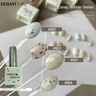 Xeijayi Candy Bubble Series Nail Polish Gel Nhiều Màu Sắc Sequin Spotted Phototherapy Keo Móng Tay Nghệ Thuật Làm Móng Tay Cho Tiệm Móng Tay 10ml