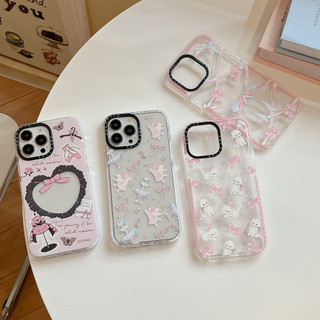 Ốp Điện Thoại Mèo Hồng Cho iPhone 17 Pro Max 16 Plus 15 14 13 12 11 Ốp Lưng Bảo Vệ Toàn Diện Chống Sốc Bảo Vệ Bìa Mềm