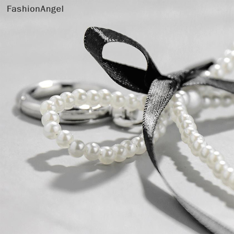 Fashionangel Hàn Quốc Nơ Ngọt Móc Khóa Ngọc Trai Ruy Băng Nơ Móc Khóa Y2K Thẩm Mỹ Chìa Khóa Cho Bé Gái Túi Mặt Dây Chuyền Phụ Kiện Quà Tặng TH