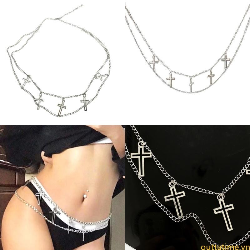 Dây chuyền chéo bụng tốt nhất Thắt lưng xích chéo Dây chuyền dạ dày Dây chuyền cơ thể nhiều lớp