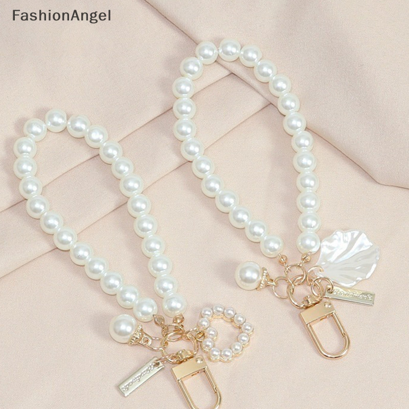 Fashionangel 1 DIY Khóa Vòng Móc Chìa Khóa Túi Mặt Dây Chuyền Móc Khóa Vỏ Điện Thoại Di Động Dây Xích Ngọc Trai Dây Túi Mặt Dây Chuyền Phụ Kiện Trang Trí TH