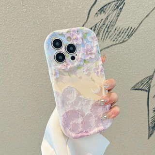 Sang Trọng Tranh Sơn Dầu Hoa Vòng Tay Ốp Lưng Điện Thoại Xiaomi Mi 12T 11T Pro 12 11 Lite Poco M3 X3 NFC M6 F5 Pro X3 X4 GT Shell Chain 3D Sóng Cong Cạnh Silicon Bìa Mềm