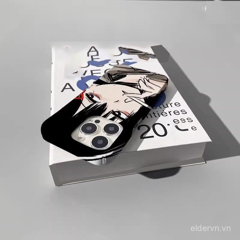 Ốp Điện Thoại QYJS Phim Thích Hợp Cho IPhone X XS XR XSMAX SE 11 12 PRO 13 14 15 ProMax 7 8 PLUS 14 15 PLUS Anime Chainsaw Man Frosted Female Hard Shell Vỏ Bảo Vệ Điện Thoại Chống Sốc C2WO