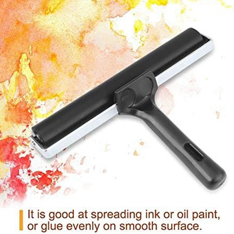 Con lăn cao su 8 Inch, Bàn chải con lăn Brayer để vẽ tranh thủ công nghệ thuật DIY, in, in, mực và dập