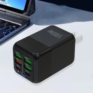 Bộ sạc DTA 150W 6 cổng 4USB + 2TYPE-C cho Android cho Huawei PD Bộ chuyển đổi siêu nguồn Chuyến đi công tác PO