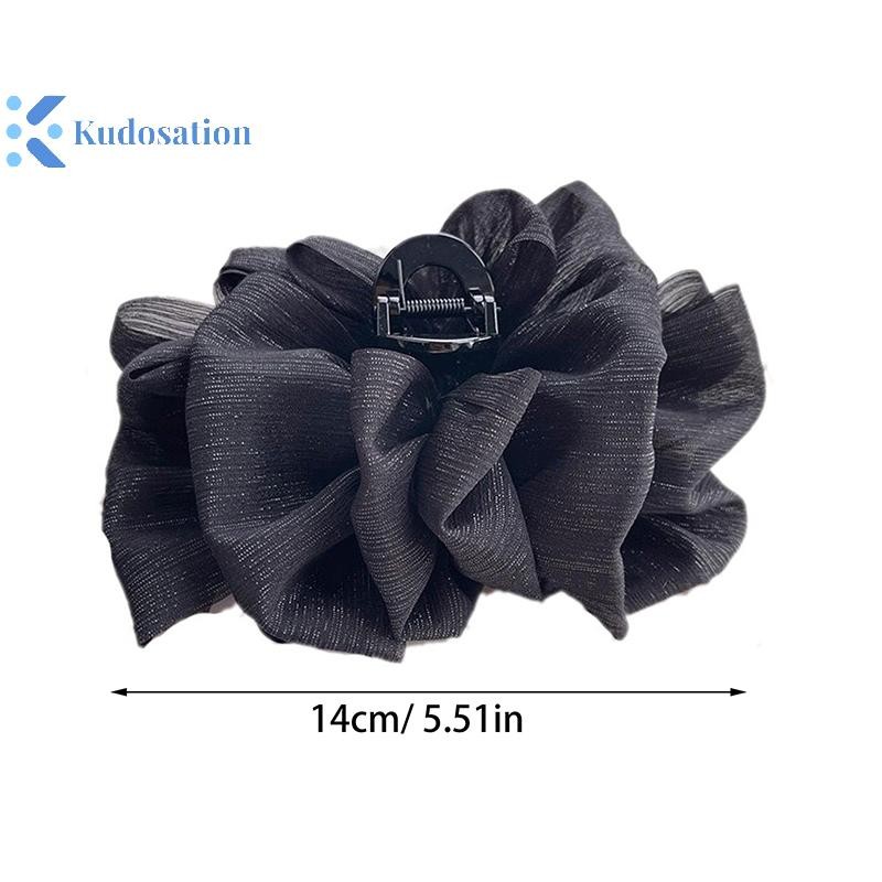 Kudosation Thanh Lịch Nơ Kẹp Tóc Nữ Tính Khí Lưới Thanh Lịch Thời Trang Phụ Kiện Tóc Cô Gái Tạo Kiểu Kẹp Tóc Mũ Đội Đầu