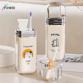Yowei Hoạt Hình Dễ Thương Bàn Chải Đánh Răng Cốc Du Lịch Bàn Chải Đánh Răng Giá Đỡ Đơn Giản Di Động Cốc Nước súc Miệng Cho Doanh Nhân Chuyến Đi Nhà Cắm Trại VN