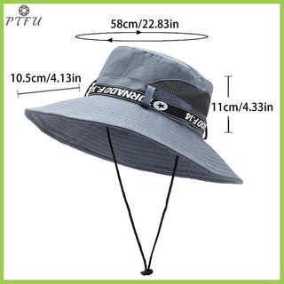 Ptfu Mới Chống Nắng Mũ Câu Cá Mùa Hè Lưới Thoáng Khí Cắm Trại Đi Bộ Đường Dài Mũ Chống Tia UV Mũ Leo Núi Mũ Nam Panama Mới