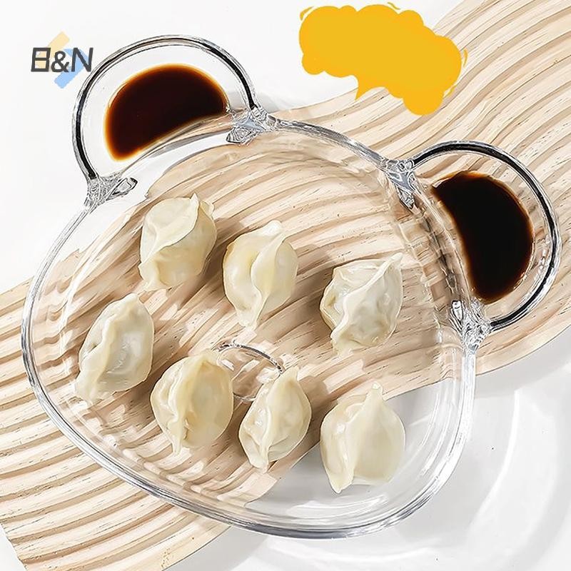 B & N Sáng Tạo Hình Gấu Đĩa Gia Vị Hình Vỏ Biển Bánh Bao Bát Phục Vụ Khay Nhúng Nước Sốt Salad Đĩa Trái Cây Bộ Đồ Ăn Nhà Bếp.