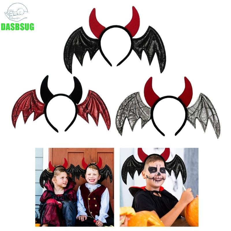 Dasbsug Người Lớn Thanh Thiếu Niên Đầu Dơi Cánh Quỷ Sừng Hình Tóc Vòng Halloween Đảng Mũ Người Phụ Nữ Cô Gái Trang Phục Hóa Trang H