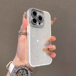 Phim Bảo Vệ Ống Kính Kim Cương Lấp Lánh Màu Kẹo 2 Trong 1 Ốp Lưng Điện Thoại iPhone 17Promax 16 13 14 15 Promax Chống Sốc Nữ Điện Thoại Di Động