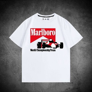 F1 Racing Marlboro Expedition Illustration Oldschool Vintage T-shirt Trendy Loose Summer Cotton Short Sleeve Men D8pP