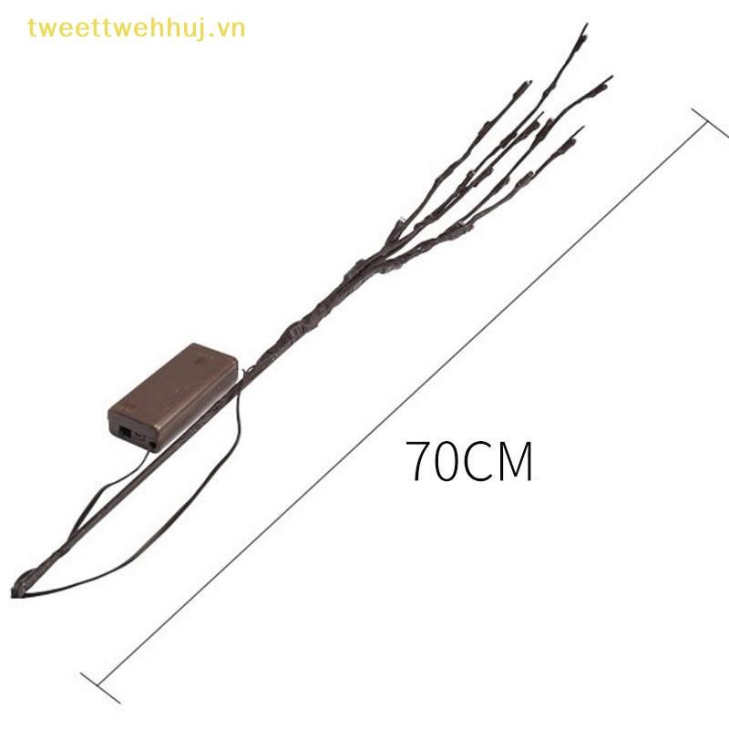 Tweeduj 20 Bóng Đèn LED Chiếu Sáng cành Cây Nhánh Đèn Chạy Bằng Pin Đèn Trang Trí Cây Liễu Nhánh Sáng Để Trang Trí Nhà VN