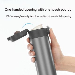 Cốc giữ nhiệt YouPin Funjia 480ml 316 Cốc tách trà bằng thép không gỉ Di động Nắp bật lên Cốc cách nhiệt 50°C 6 giờ