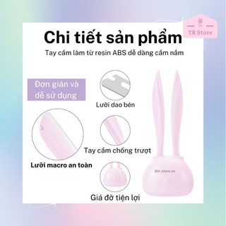 Bộ 2 Dao Cạo Kèm Giá Đỡ Thiết Kế Con Thỏ XCFL - Dụng Cụ Cạo Lông Mặt 3 Màu