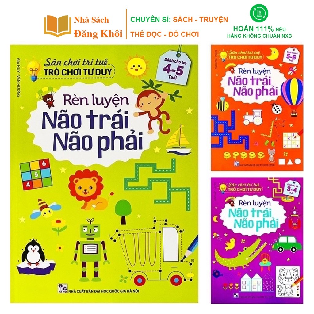 Ảnh Sách - Sân Chơi Trí Tuệ Rèn Luyện Não Trái Não Phải Cho Bé Từ 3-6 Tuổi 2