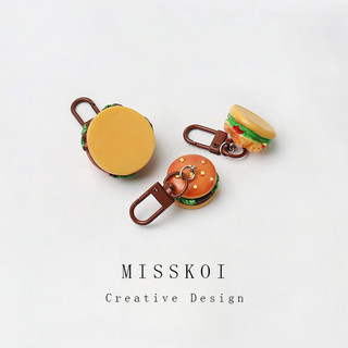 MISMEMO Đồ Chơi Thực Phẩm Mô Phỏng Burger Series Móc Khóa Phù Hợp Với Mặt Dây Chuyền Thực Phẩm Ba Lô Mặt Dây Chuyền