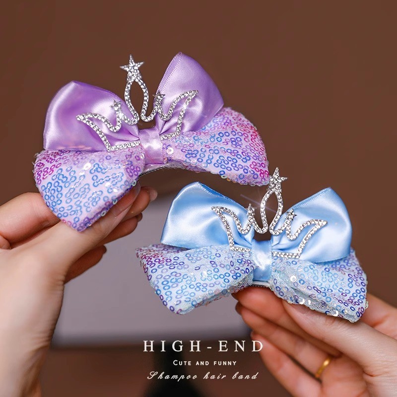 Kẹp Tóc Mới Thời Trang Nơ Vương Miện Kẹp Tóc Phụ Kiện Thời Trang