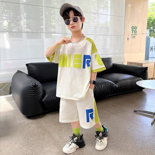 Bộ đồ thể thao bé trai kiểu dáng năng động - Set áo thun quần short vải mát thấm hút mồ hôi