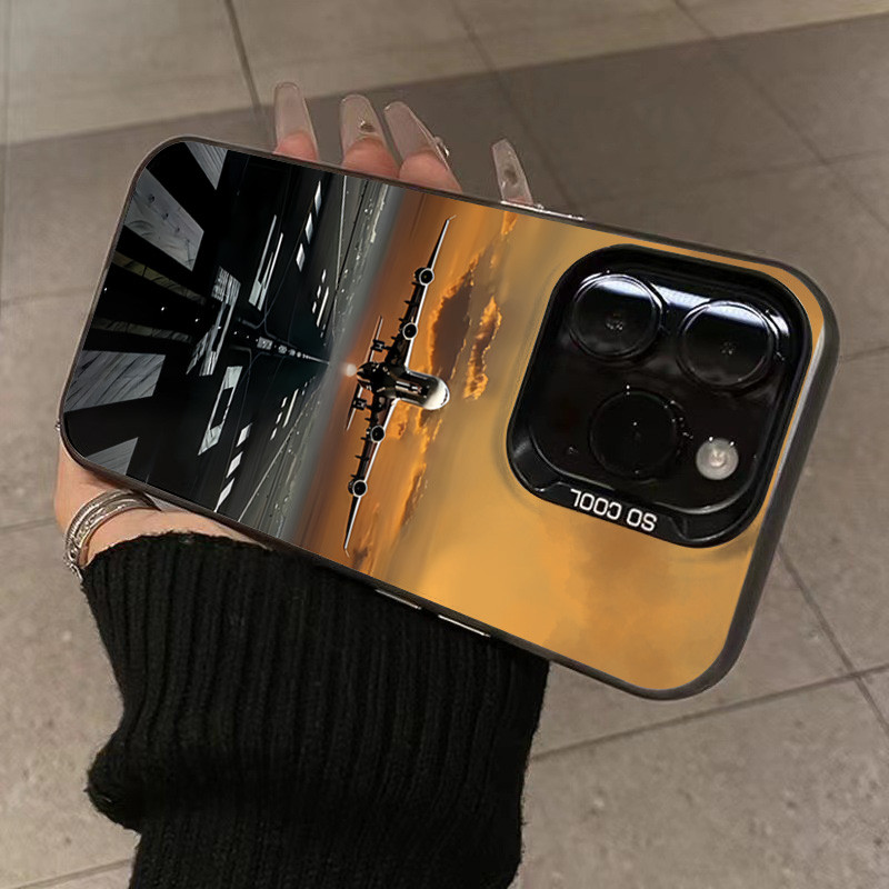 Dành Cho iPhone16 15 14 13 12 11 Pro Max 16e Cho iPhone XS Max X XR 8 7 Plus SE2020 2022 Dazzling Ô Tô Máy Bay Bạc IMD Kim Loại Cứng Chống Sốc