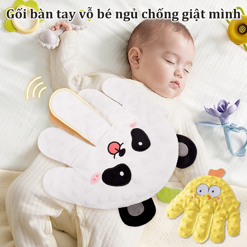 【SKISOPGO】Gối bàn tay chống giật mình cho bé hình thú,giúp bé ngủ ngon,Giảm Chướng Bụng Có Điều Khiển Từ Xa 3 Chế Độ Vỗ