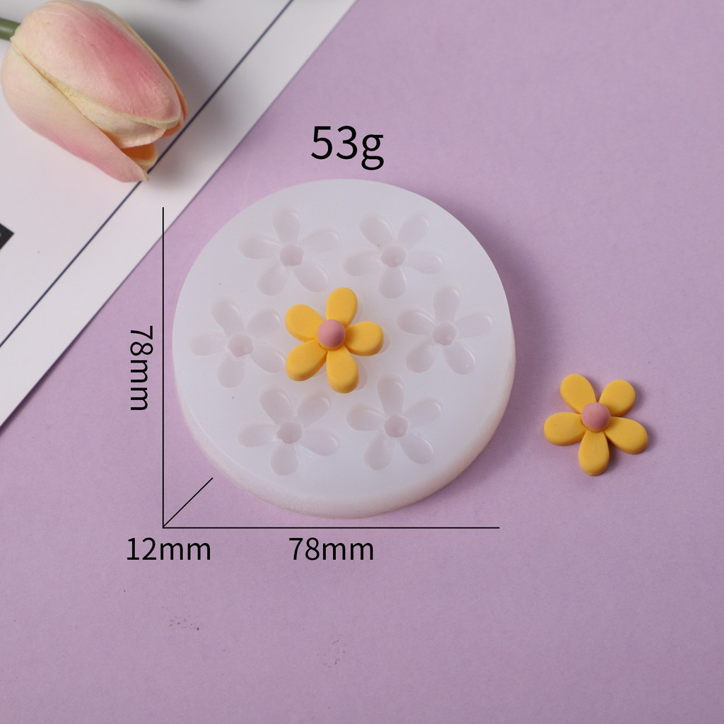Khuôn silicon hoa hướng dương/cúc/mận, làm bánh quy, sô cô la, xà phòng, nến thơm handmade