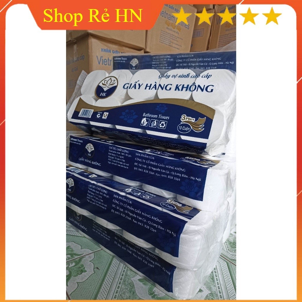 COMBO 2-4 BỊCH Giấy vệ sinh dai mịn 3 lớp - bịch 10 cuộn - hàng loại 1 dai mịn
