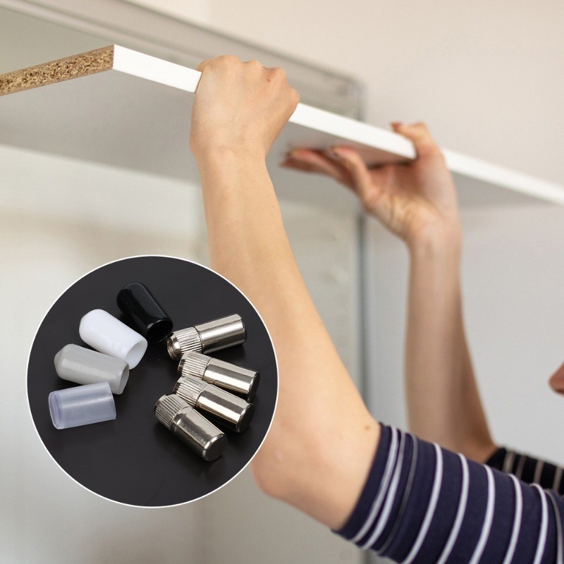 [Nổi bật] Giá đỡ vít bảng phân vùng - Phụ kiện cải tiến nội thất - Giá đỡ chia kính - Giá đỡ ván sàn tủ - Nẹp lớp kệ - Hạng nặng, Bền bỉ