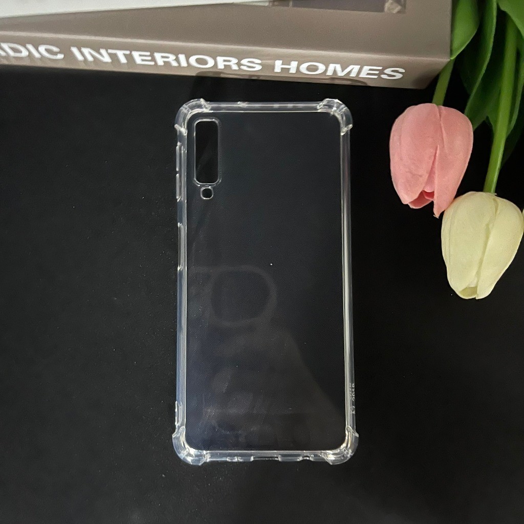 Ốp lưng Samsung A7 2018, A750 nhựa silicon trong suốt dẻo chống sốc viền vuông bảo vệ đt BIBI