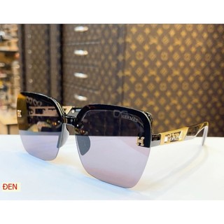 [Ảnh thật] Kính mát nữ thời trang form vuông nữa viền màu ombre độc lạ HM 70059