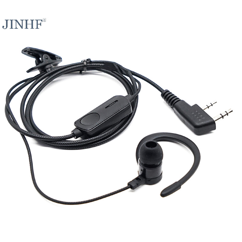 Tai nghe JINHF EarHook cho BF760 BF996 Bộ đàm Walkie Talkie Tai nghe Mic K-Plug Có dây Hai chiều Ham Radio Tai nghe HOT