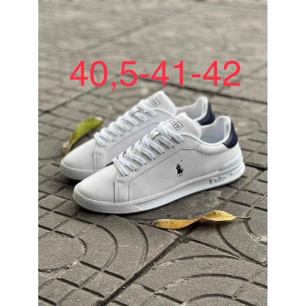 Giày sneaker hàng hiệu P.0.L0 Lau.ren Heritage Court II White  - nhiều phối màu Trắng