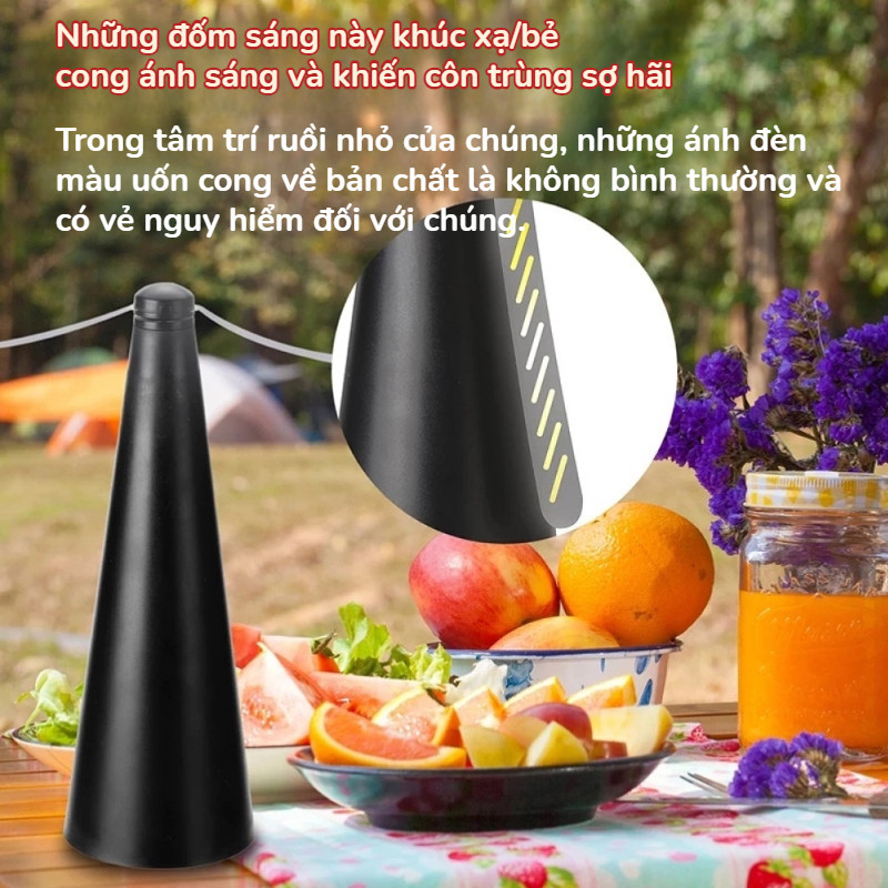 Quạt đuổi ruồi côn trùng, tự động máy diệt côn trùng,bẫy ruồi tự động,Máy đuổi ruồi cánh quạt đa chức năng ngoài trời