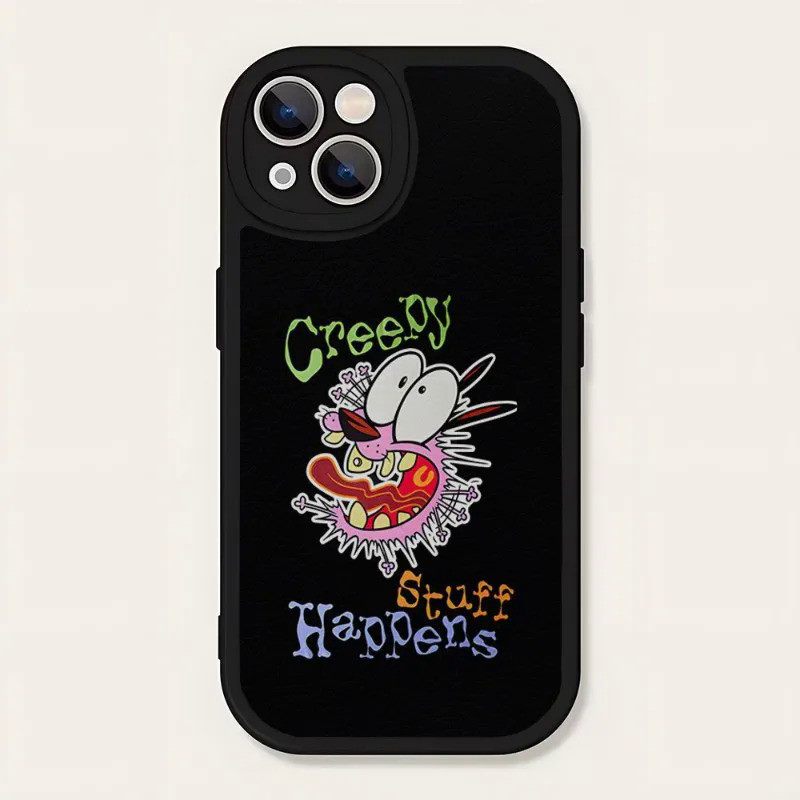 Tp-1 Dog-Courage-The-Cowardly Phone Case Da Cừu Cho Iphone 13 Pro Max 11 12 14 Mini X Xr Xs 8 7 Puls Se Luxury Mobile