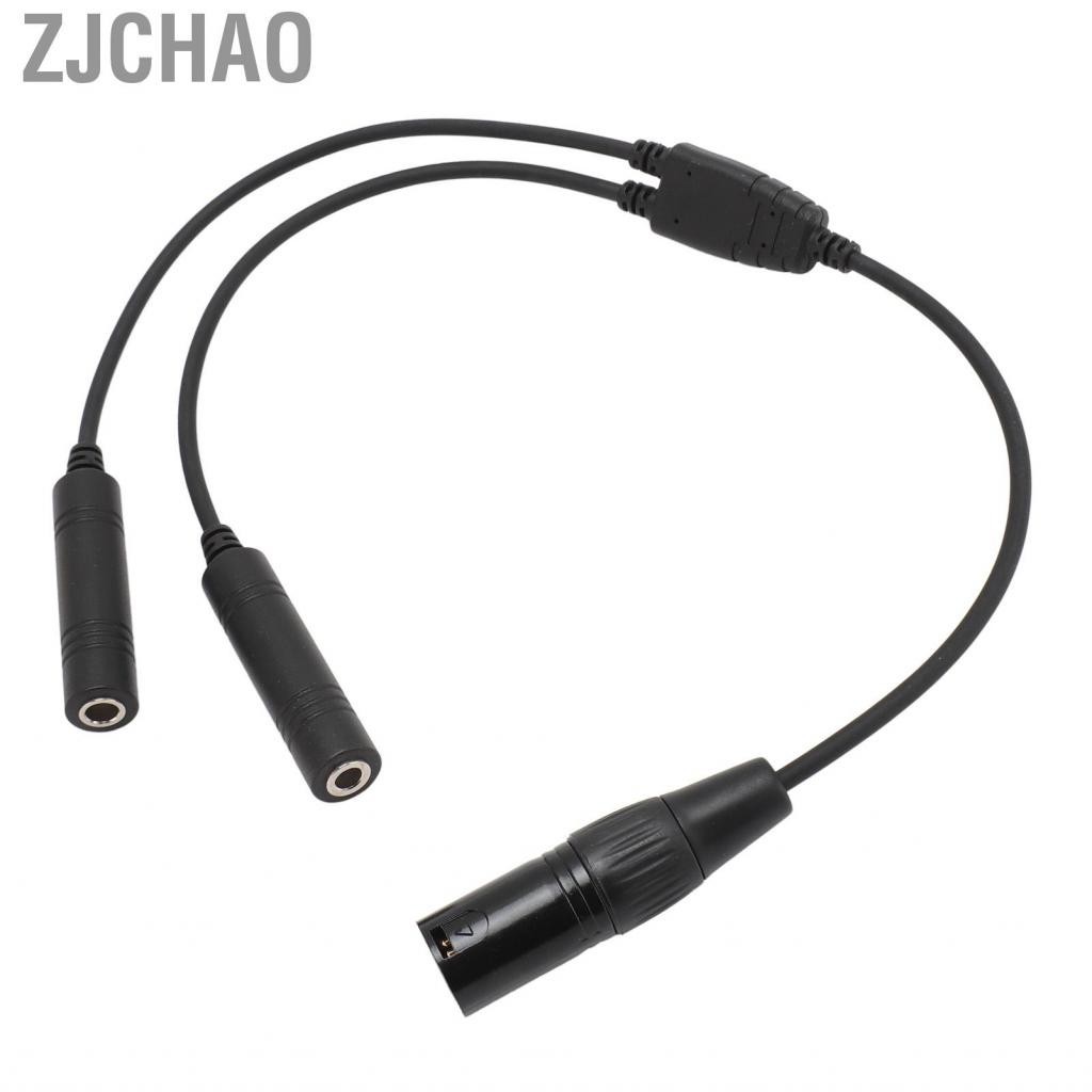 Zjchao Aviation Headset Adapter  Headphone Cable Stable Performance GA Dual Plug To 5 Pin XLR and Play for Most Of Headsets