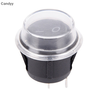 NDY 1Pc 2-PIN ON-OFF SPST Round Dot Car Auto Rocker Chuyển đổi + Vỏ chống nước N