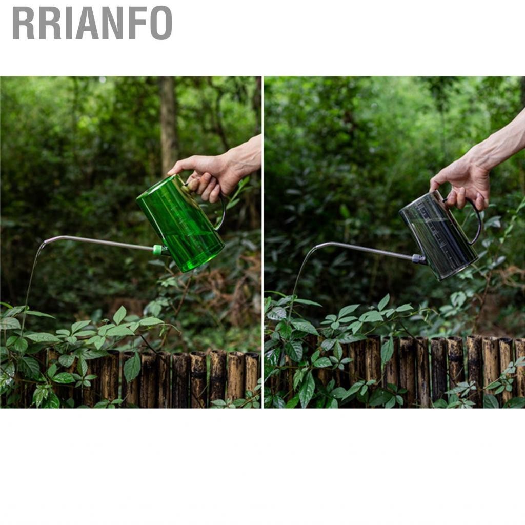 Rrianfo 1L Watering Can PP Fully Transparent Indoor Plants with Long Spout for Garden