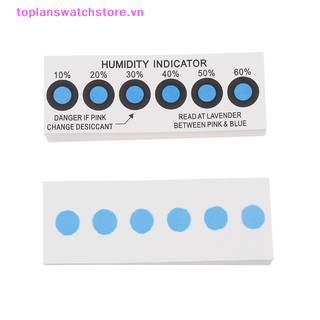 Toplanswatchstore Thẻ chỉ báo độ ẩm cho độ ẩm Tesg trong hộp kín10% -60% Thẻ giấy thử nghiệm Thẻ độ ẩm sáu điểm màu xanh VN