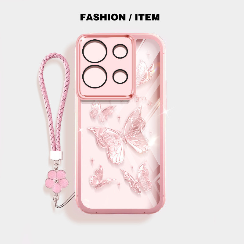 Ốp Điện Thoại YBD INS Style Cho ITEL P65 4G Infinix Note 40 Pro Plus Note 40X X6838 X6853 X6850 X6851 X6851B Vỏ Bướm Niche Được Trang Bị Bảo Vệ Ống Kính