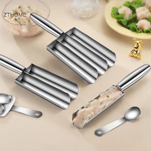 Zthomee Thép Không Gỉ Thịt Viên Thìa Thịt Viên Máy Làm Hình Cá Máy Làm Thịt Viên Khuôn Trượt Bánh Khuôn Dụng Cụ HOT
