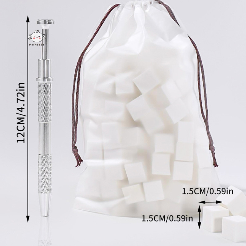 Maybest 20 / 50 Cái Beancurd Cube Gradient Nails Bọt biển Gel sơn móng tay Ba Lan Patg Dụng cụ nhuộm bằng thép không gỉ Bốn móng vuốt Sponge Clip {VN}