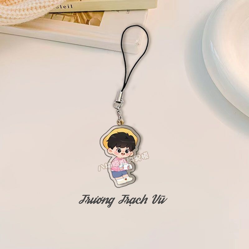Dây treo điện thoại GIA TỘC TF TF3 in hình mica acrylic dây móc khóa idol thần tượng hoa ngữ cpop tiện lợi xinh xắn