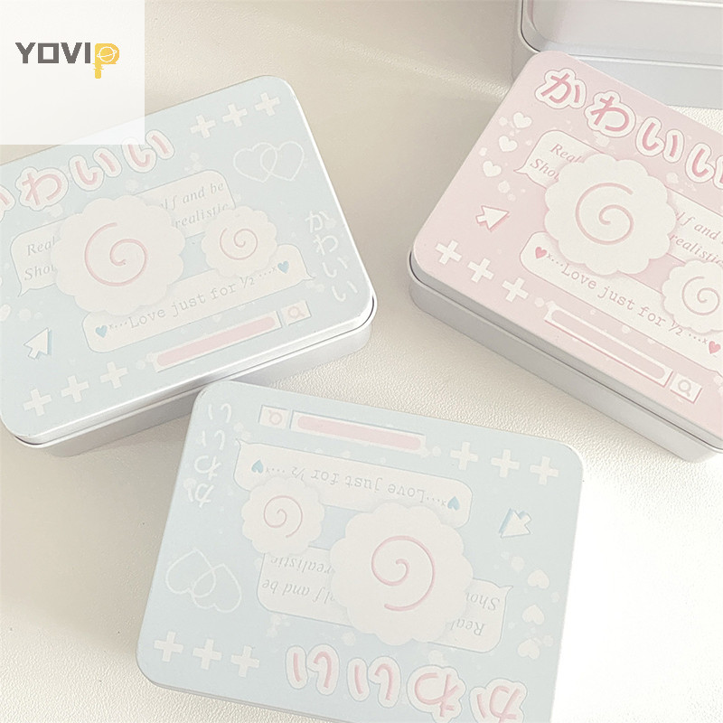 Yovip Tinplate Hộp Bảo Quản Hoạt Hình Photocards Thẻ Nhỏ Thiếc Hộp Bảo Quản Lon Đồng Xu Bông Tai Nghe Hộp Đựng Trang Sức Thu Thập Hộp VN