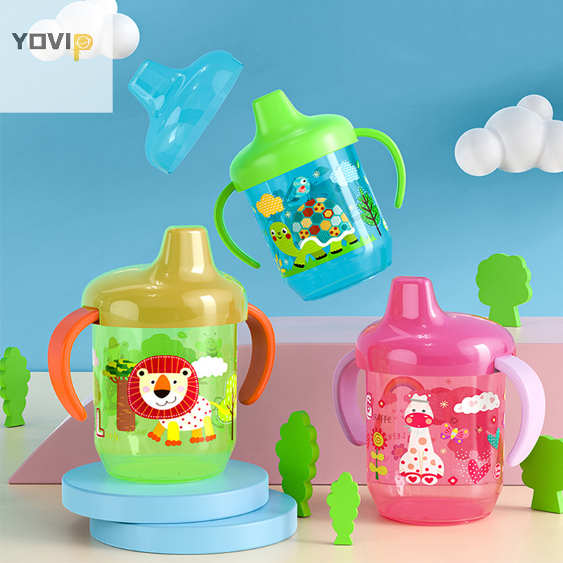 Yovip Bé Học Uống Có Tay Cầm Lật Chống Rò Rỉ Nước Vịt Cốc VN