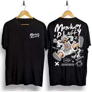 Mùa Hè Mới Áo Thun Ngắn Tay Nam One Piece Five-Gear Luffy In Hình Áo Thun Oversize Tay Ngắn