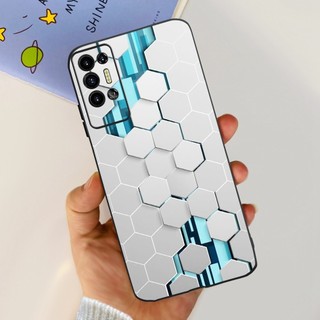Vỏ Mềm Cho Tecno Pova 2 LE7 LE7n Ốp Lưng Hoạt Hình Dễ Thương Phi Hành Gia Matte Silicon Vỏ Điện Thoại Cho Tecno Pova 2 2021 Pova2 Ốp Lưng